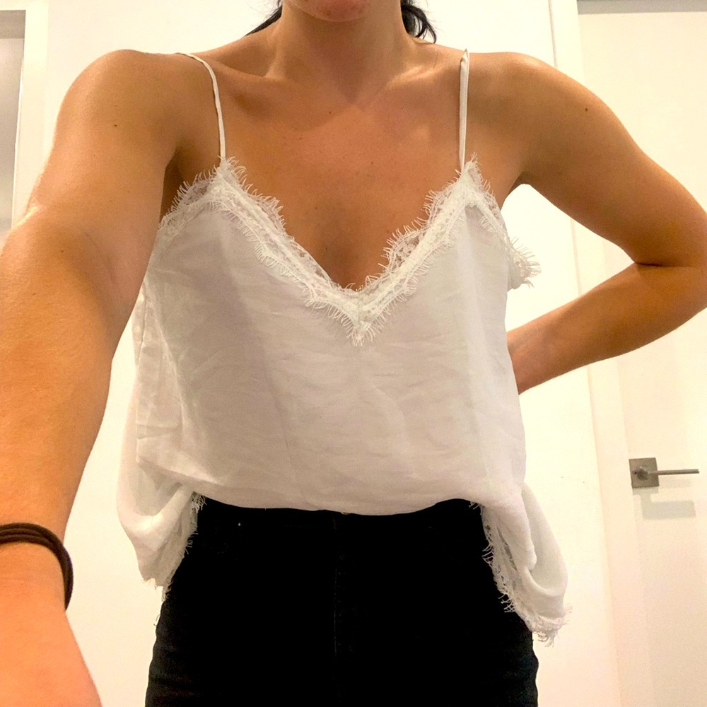 Forever 21 White Lace Lined Camisole